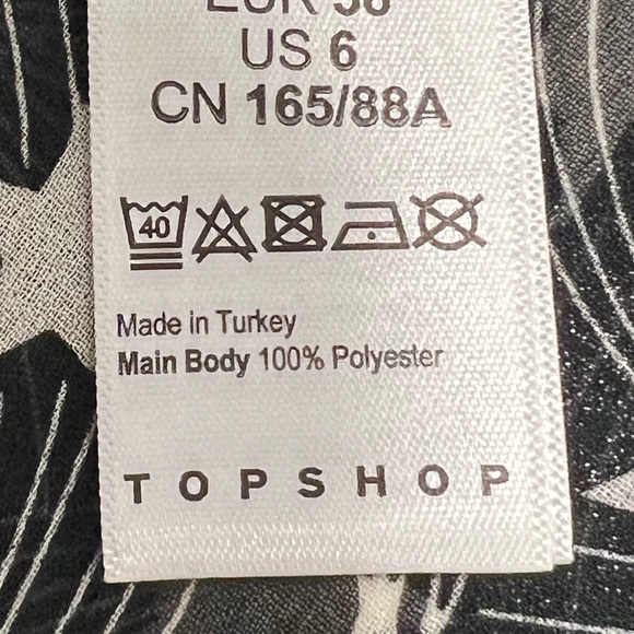 TopShop Star Print Sheer Blouse with Ruffled Sleeves - Picture 9 of 9